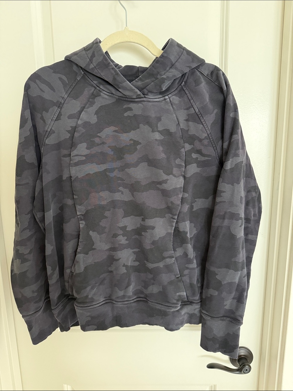 lululemon athletica Women's Gray Camo Hooded Sweatshirt